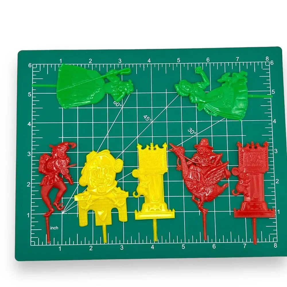 F & F Mold & Die Works Nursery Rhyme Cupcake Toppers Cake Plastic Vintage Lot 12